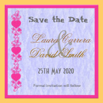 Blumenherzen Save the Date einladungen