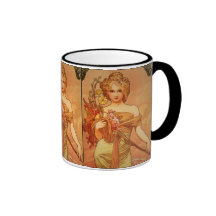 Blumenstrauß Alphonse (Alfons) Mucha Tasse