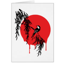 Blut-Mond und Vogel Karten