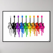 Bluten-Gitarren-Plakat-Druck