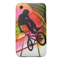 BMX dans les lignes et les cercles Coques iPhone 3 Case-Mate