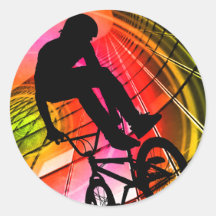 BMX in den Linien u. in den Kreisen Aufkleber
