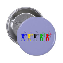 Bogenschießen-Sommer-Spiel-   Bogenschütze-Sport Anstecknadelbuttons