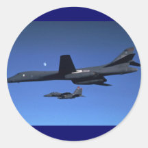 BomberB-1 Lancer Runder Aufkleber