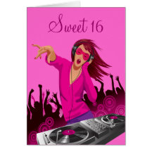 Bonbon 16 à Madame rose DJ Cartes De Vœux