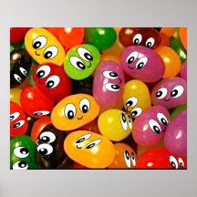 bonbons mous souriants de visage posters