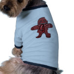 Bonhomme en pain d'épice de sourire toujours tee-shirts pour animaux domestiques
