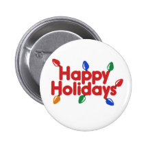 Bonnes fêtes badge avec épingle