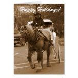 Bonnes fêtes carte de cheval