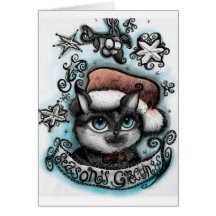 "Bonnes Fêtes carte originale d'III"
