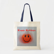 Bonnes fêtes smiley sac