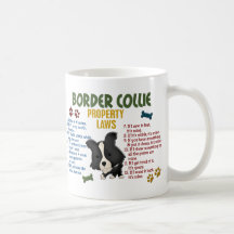 Border-Collie-Eigentums-Gesetze 4 Kaffeehaferl