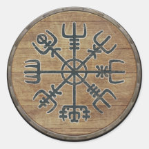 Bouclier de Viking - Vegvísir Adhésif Rond