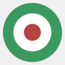 Boudine tricolore de mod adhésif rond