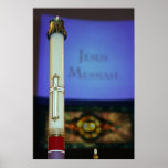 Bougie, Messiah de Jésus Affiches