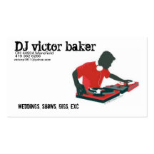 Boulanger de vainqueur du DJ Cartes De Visite Professionnelles