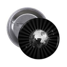 Boule de disco de miroir sur le noir badge