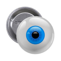 BOULE D'OEIL BLEU BADGES AVEC AGRAFE