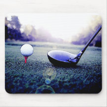 Boule et batte de golf tapis de souris