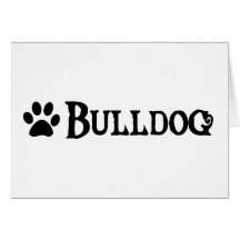 Bouledogue (style de pirate avec le pawprint) cartes de vœux
