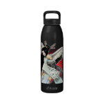 Bouteille d'eau de geisha de neige et de plumes