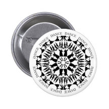 Bouton 1 de mandala de couples de danse badges