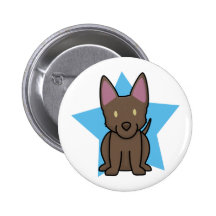 Bouton australien de Kelpie d'étoile de Kawaii Pin's Avec Agrafe