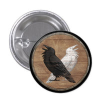 Bouton de bouclier de Viking - Ravens d'Odin Pin's Avec Agrafe