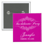 Bouton fleuri de partie de Bachelorette Pin's Avec Agrafe