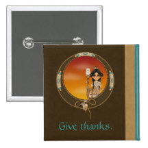 Bouton indigène de fille badges avec agrafe