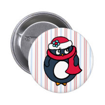 Bouton mignon de pingouin de vacances de Noël Badges