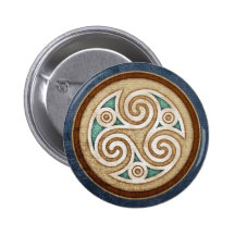 Bouton rond léger de Triskele Badge Avec Épingle
