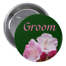bouton rose de marié de fleur de rhododendron badges avec agrafe