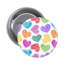 Bouton vibrant de coeurs pin's