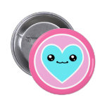 Boutons de coeur de Kawaii Badges