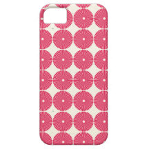 Boutons texturisés de disque assez rouge-rose de c coques iPhone 5 Case-Mate