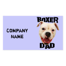 Boxer Dad dog Business Card Template