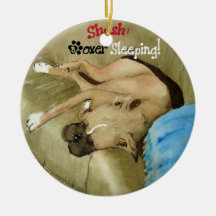 Boxer-Hund stören nicht Tür-Aufhänger Weihnachtsbaum Ornament