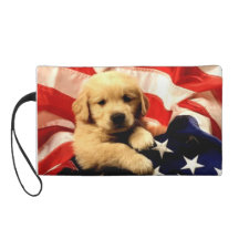Bracelet patriotique de chiot sacs à main avec dragonne