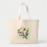 branche fleurissante de ressort avec des oiseaux sac