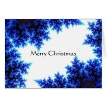 Branches bleues électriques de Noël Cartes De Vœux