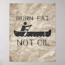 BRAND-FAT. NICHT ÖL. (CANOEING) PLAKATE