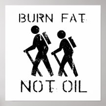 BRAND-FAT. NICHT ÖL. (WANDERN) PLAKATDRUCK