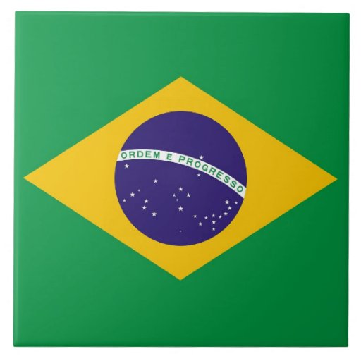 Brasilianische Flaggen-Fliese