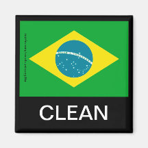 Brasilien-Flaggen-sauberer Spülmaschinen-Magnet Magnets