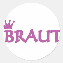 Braut mit Kronenikone Sticker