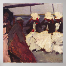 Breitner - Promenadenplattform mit drei Frauen Posterdruck