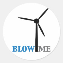 brennen Sie mich Windkraftanlage durch Runde Sticker