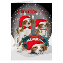 Bretagne-Weihnachtsfamilien-Sachekarte