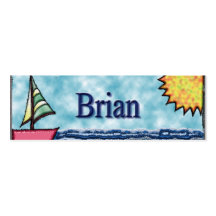 Brian-Segelboot-Lesezeichen Visitenkartenvorlagen